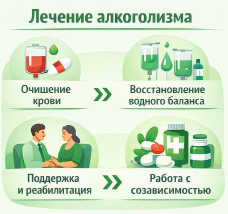 лечение алкоголизма в Нерюнгри этапы